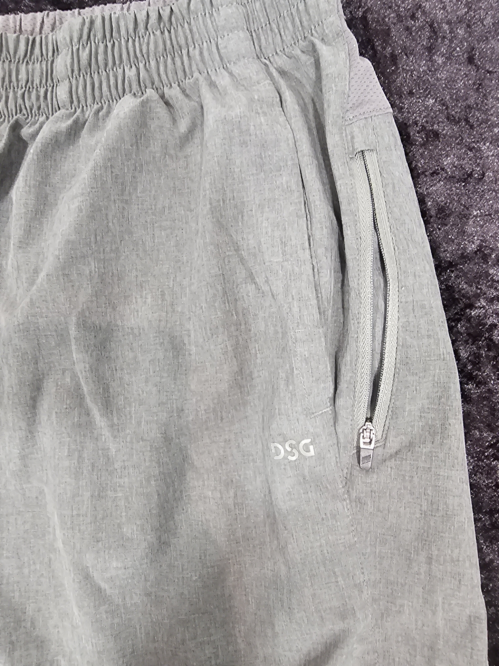DSG Light Gray Athletic Joggers with Zipper Pocket